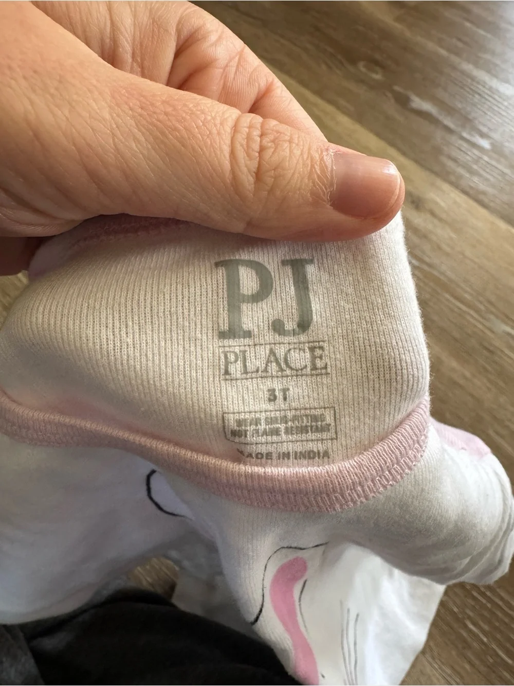 Place Girls Bunny Carrot Pajama Set - Pink & White